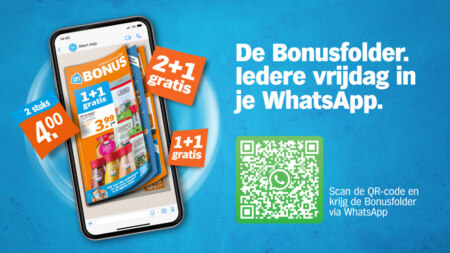 Albert Heijn stuurt je de Bonusfolder via WhatsApp