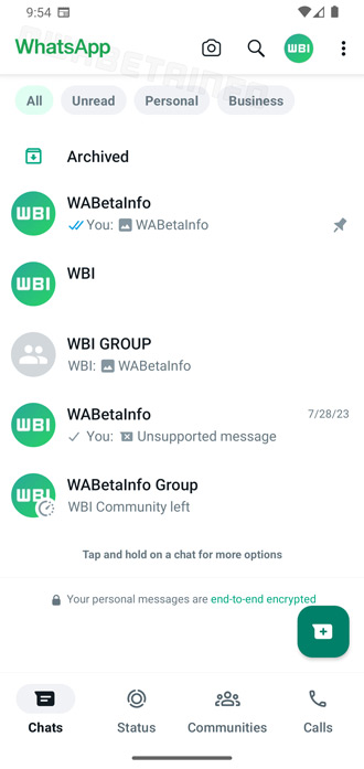 WhatsApp nieuwe interface Android