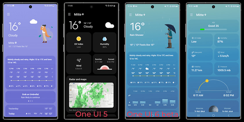 One Ui 6 weer-app