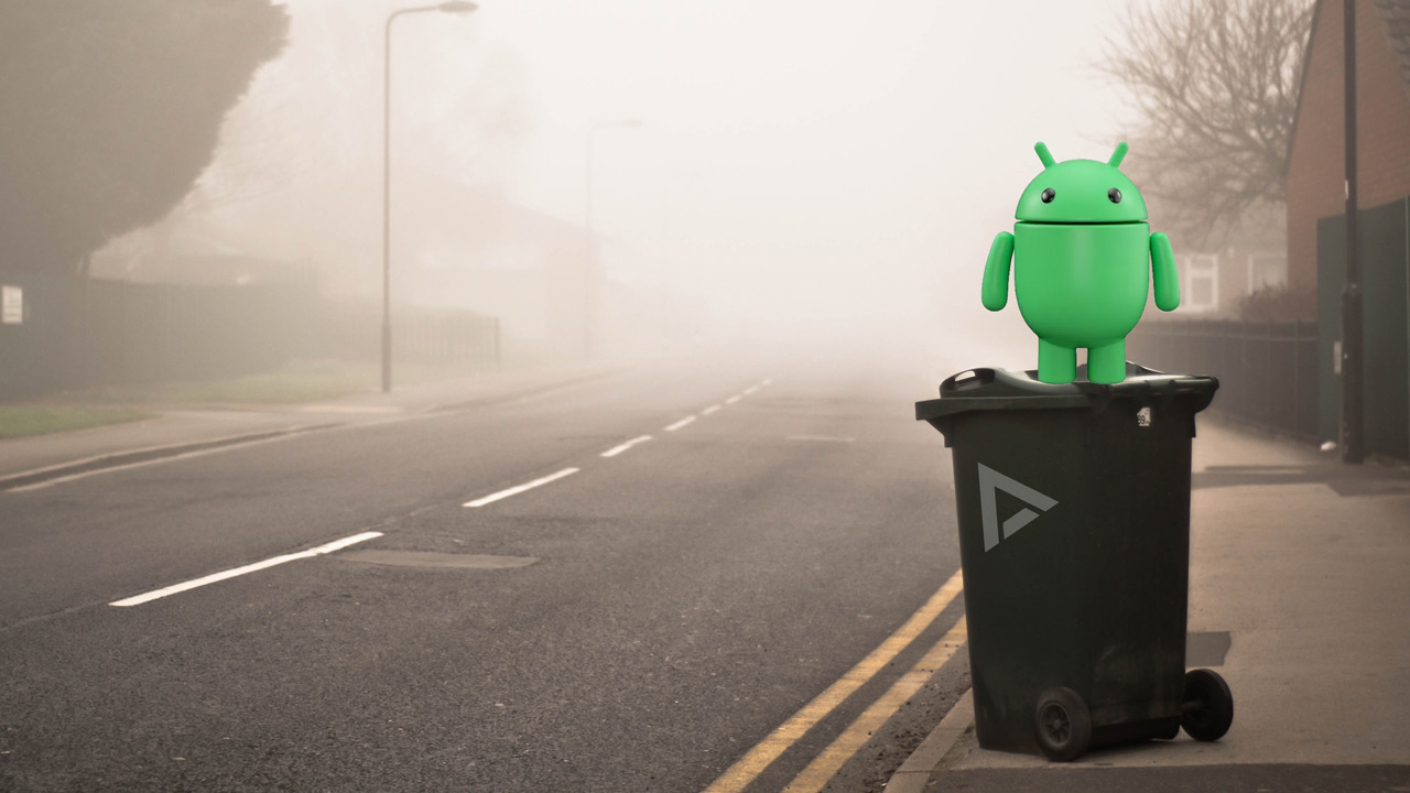 Android prullenbak afval header