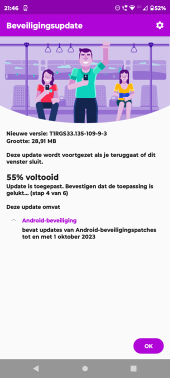 oktober update Motorola Edge 20