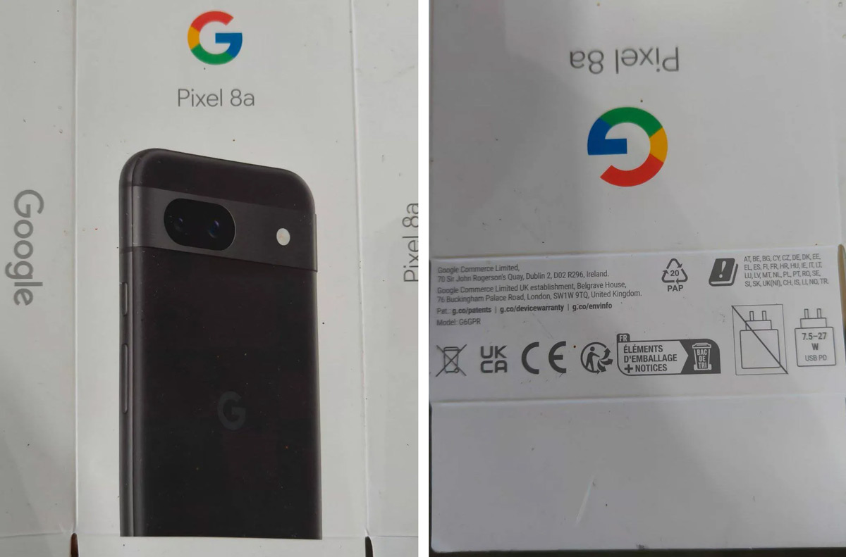 Google Pixel 8a verkooppakket