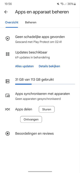 Google Play Store apps updaten