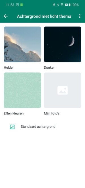 WhatsApp achtergrond aanpassen