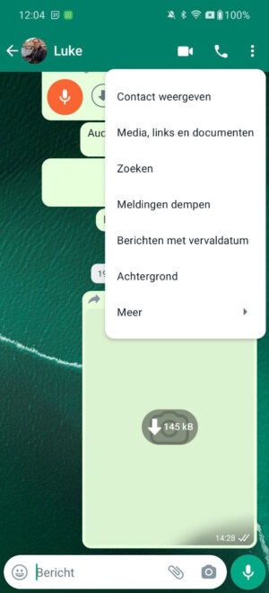 WhatsApp achtergrond per chat aanpassen