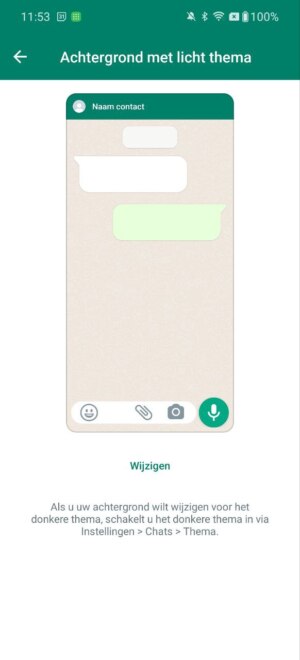 WhatsApp chat achtergrond veranderen