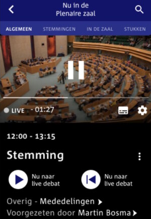 Debat Direct app: Tweede kamer live