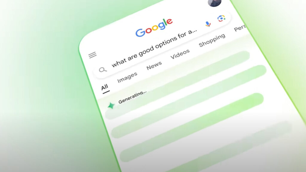 Google zoeken Gemini header