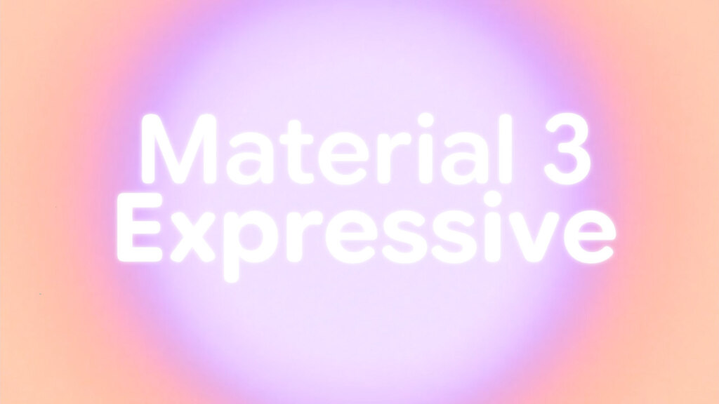 Google Material 3 Expressive header