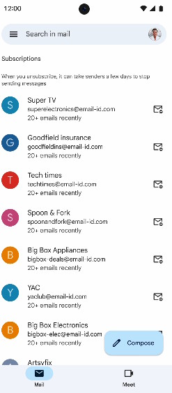 Beheer nieuwsbrief abonnementen in Gmail