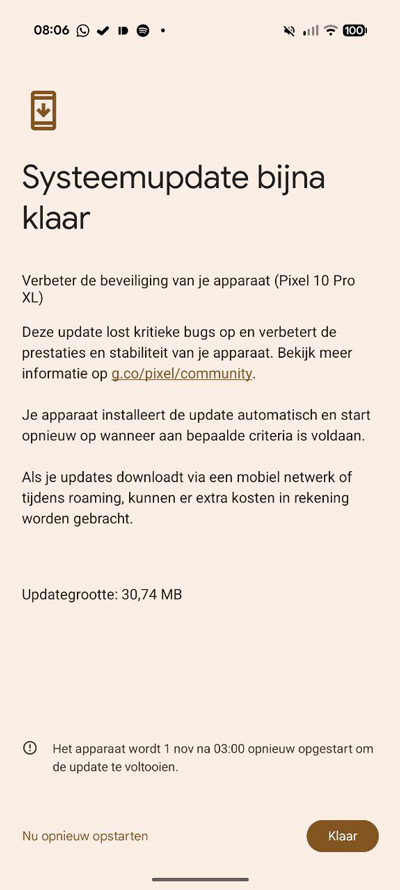 Pixel extra oktober update