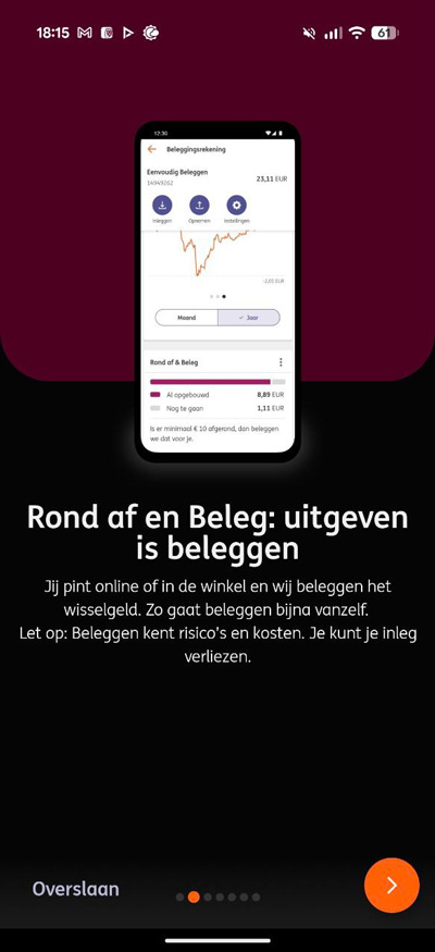 ING app rond af en beleg