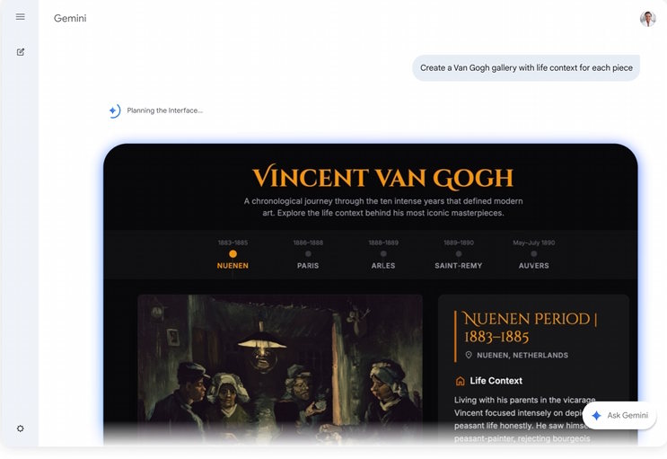 Gemini 3 Dynamic view