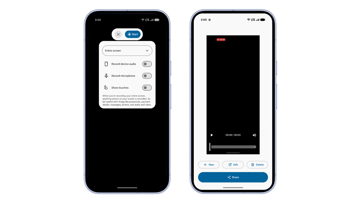 Android 17 Beta 3 schermopname