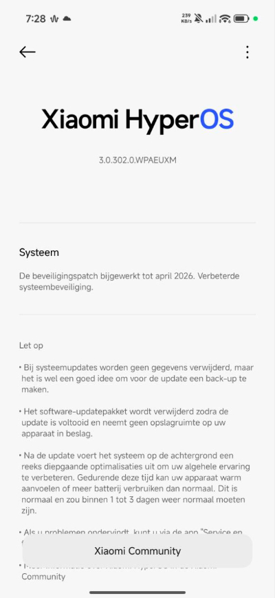 Xiaomi 17 Ultra april-update