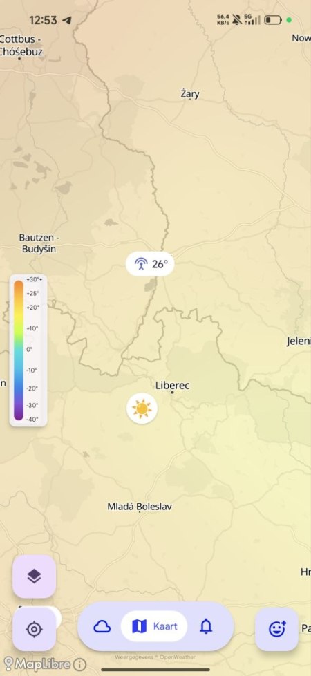 Gradient Weather kaart