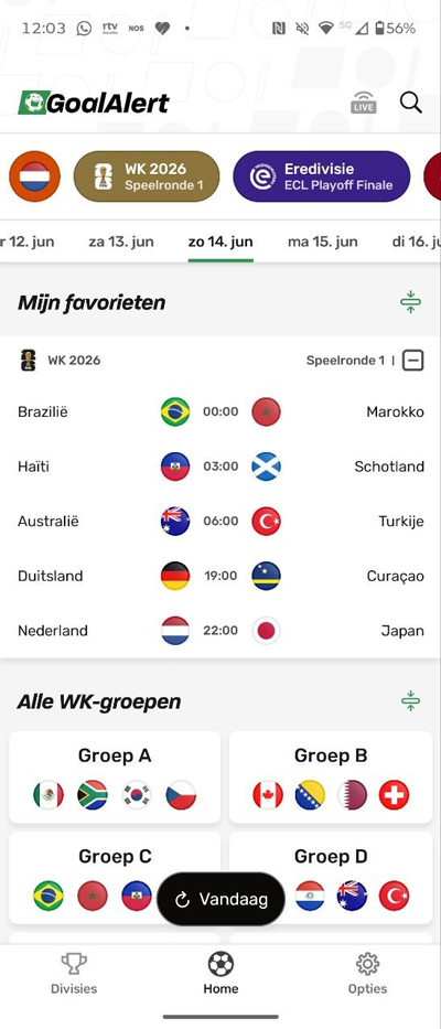 GoalAlert app
