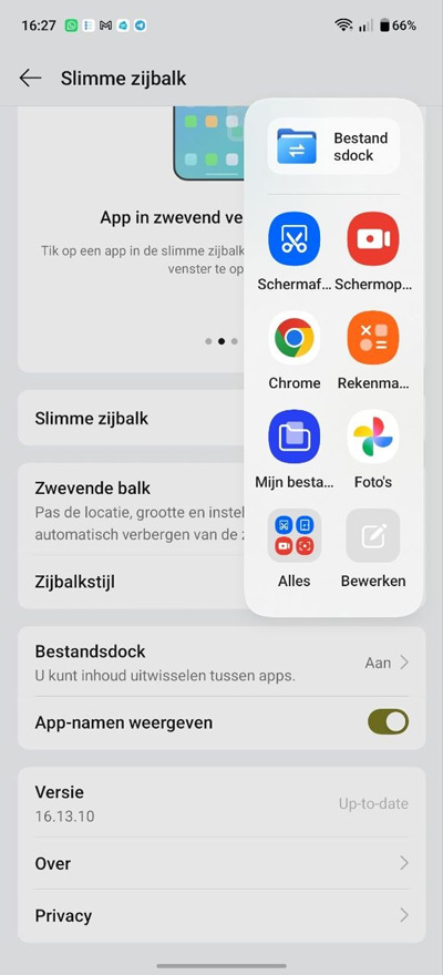 Oppo Find X9 Ultra slimme zijbalk