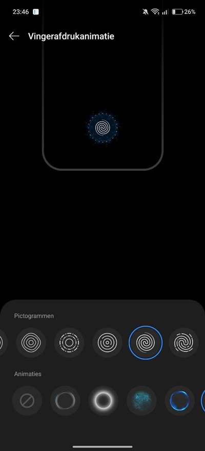 Oppo Find X9 Ultra vingerafdrukanimatie