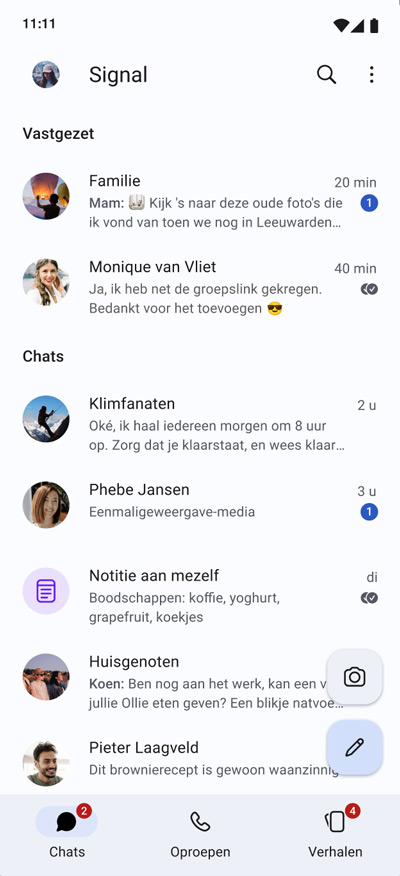 Signal chatlijst
