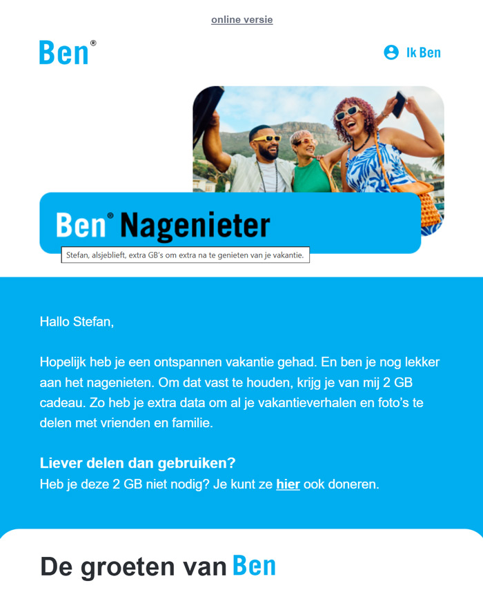 Ben 2GB gratis