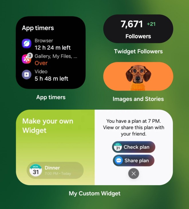 One UI 9.5 Create My Widget