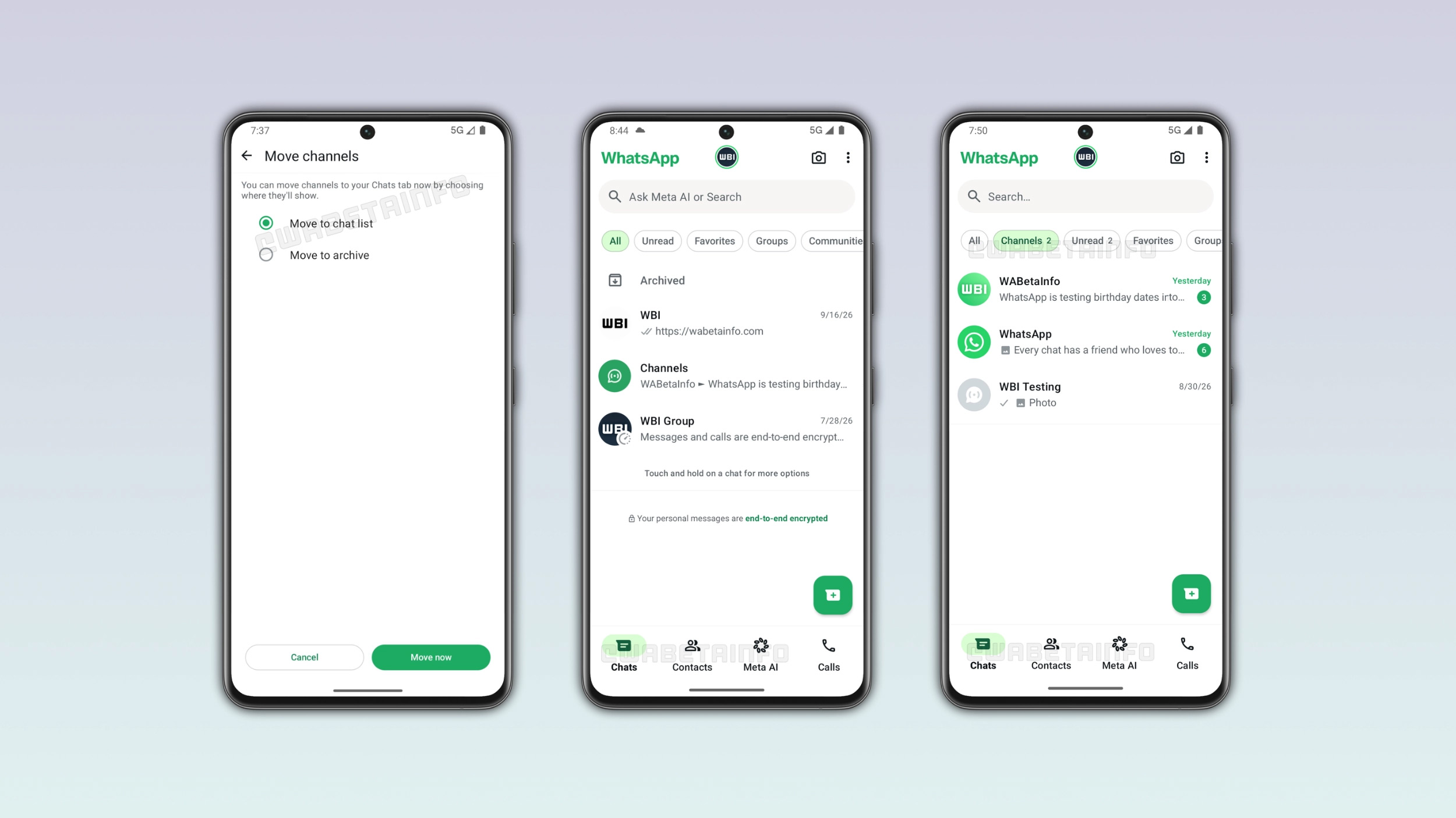 WhatsApp kanalen overzicht