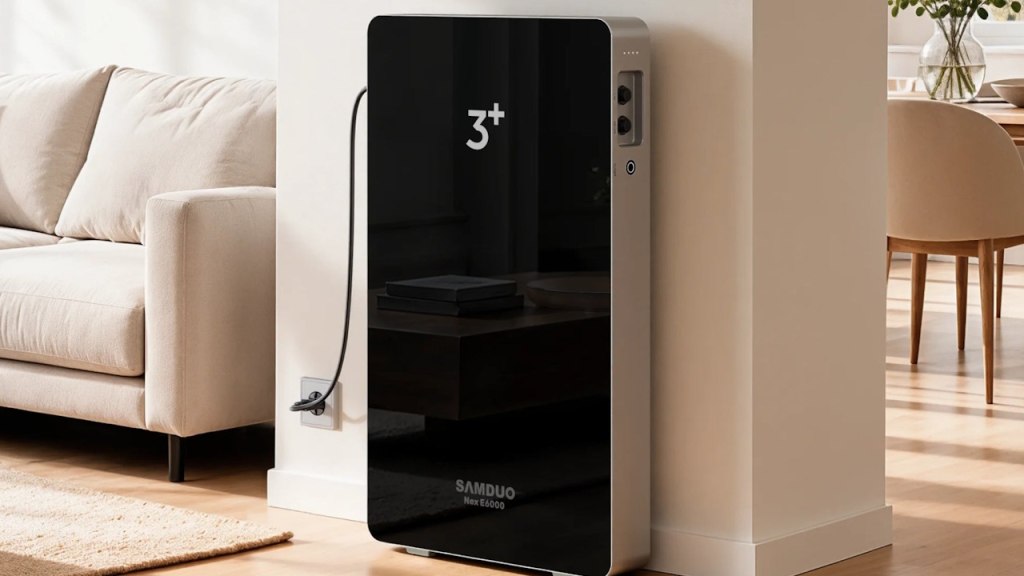 Deze thuisbatterij is 11,9 cm dik en past daardoor in vrijwel elk appartement