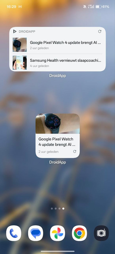 DroidApp App 5.0 widgets